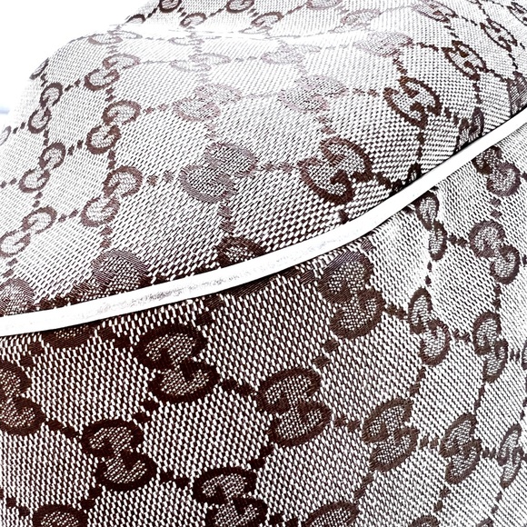 Gucci Brown GG Canvas Sukey Shoulder Bag White Beige - Picture 6 of 9